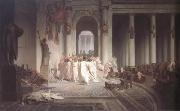 Jean-Leon Gerome,The Death of Caesar (mk23) Alma-Tadema, Sir Lawrence